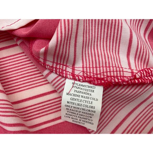 Notations Striped Collared Top XL Stretchy Black White 3/4 or Full Sleeve - Picture 7 of 8